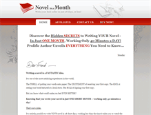 Tablet Screenshot of novelinamonth.com